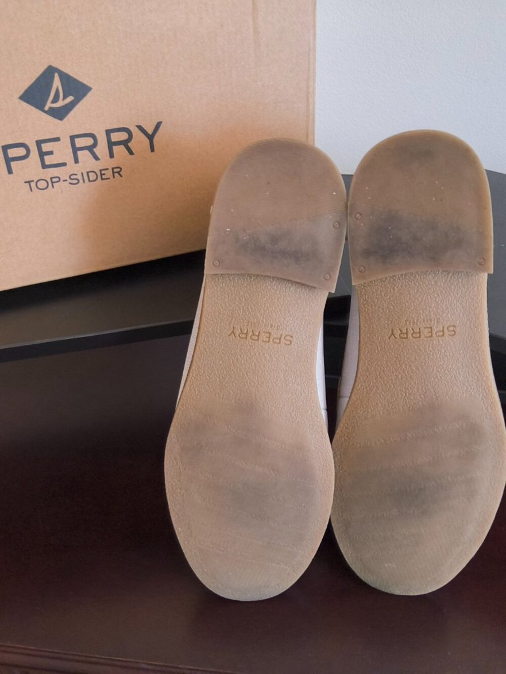 Sperry Loafers. Size 9. Soft white with metallic accents. - Picture 5 of 5